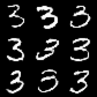 Grid of generated handwritten digits
